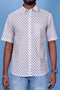 Slim Fit Cambric Cotton Men’s Half  Sleeved Shirt In Floral Print